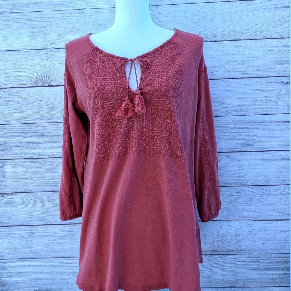 Lucky Brand peasant top size large